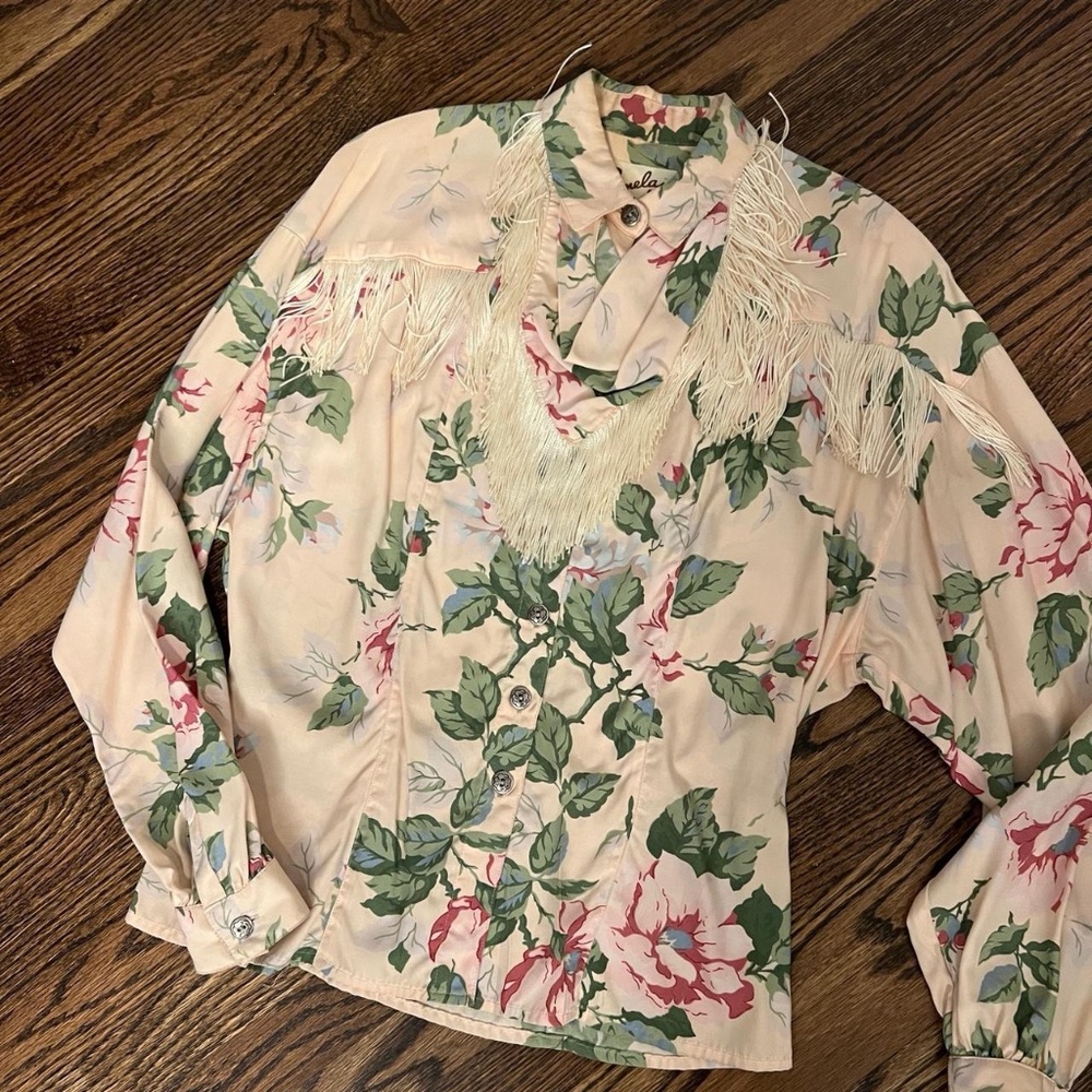 Pamela Brandt floral western button down 🌸